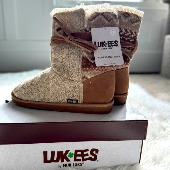 Muk Luks Shoes Nwt Womens Lukees By Muk Luks Clementine Boots - Main Image